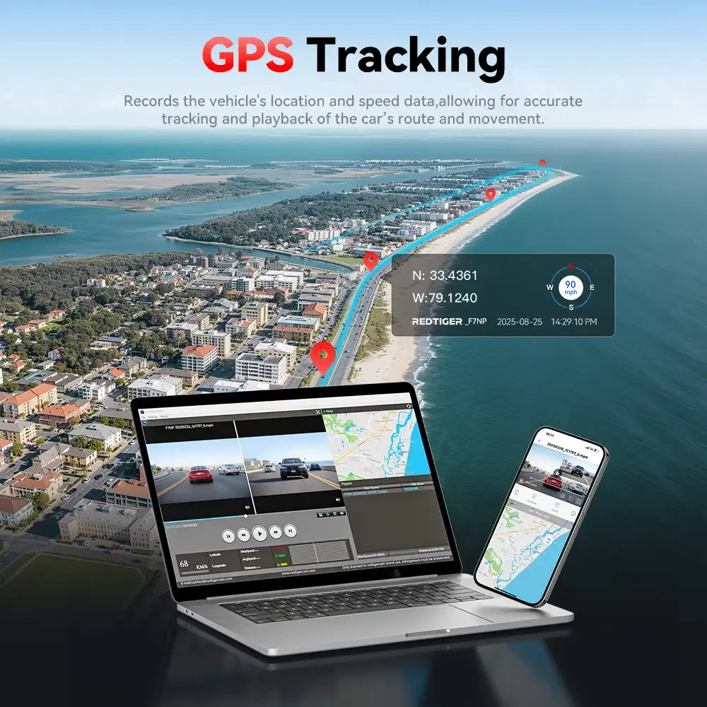 Redtiger F7NP 4K Front Rear Dash Cam