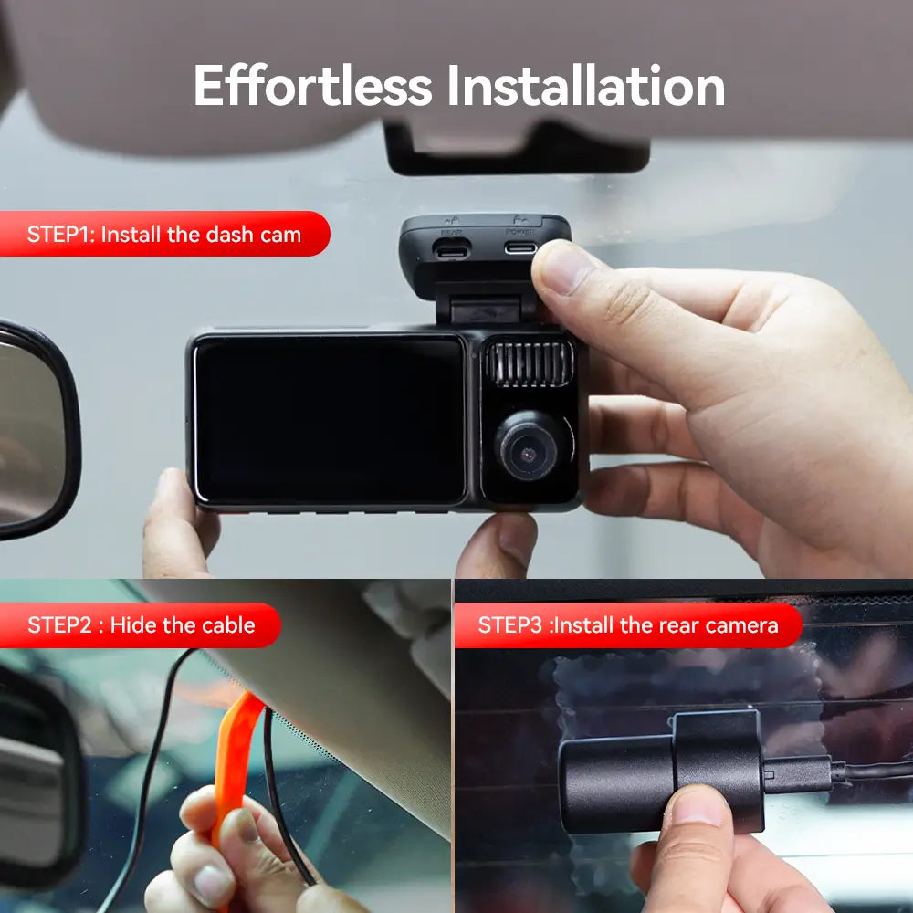 REDTIGER F17 Elite 4K 3 Channel Dash Cam 4K+2.5K+1080P STARVIS 2 Dual HDR IMX678 & IMAX 675 WIFI-6 Full Night Color