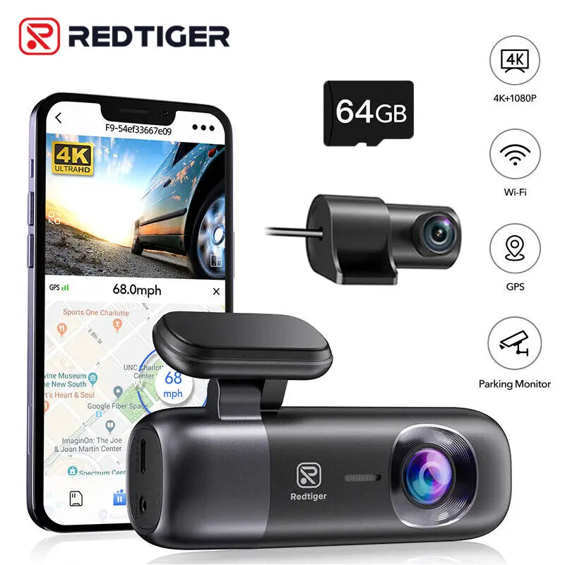 Redtiger F9 4K Dual Mini Dash Cam