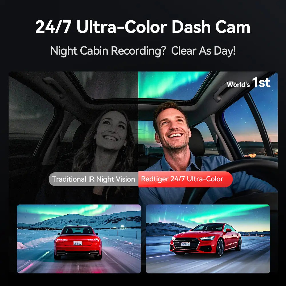 REDTIGER F17 Elite 4K 3 Channel Dash Cam 4K+2.5K+1080P STARVIS 2 Dual HDR IMX678 & IMAX 675 WIFI-6 Full Night Color