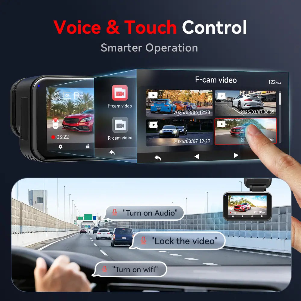 Redtiger ViewClear 70 4K Dual HDR 5.8Ghz WiFi-6 Hyper Night Clarity Dual Dash Cam