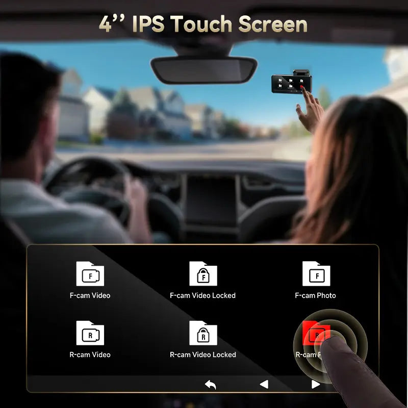 F77 STARVIS 2 4K+4K Dual IMX678 Voice Control 5.8GHz High Speed WIFI Dash Cam