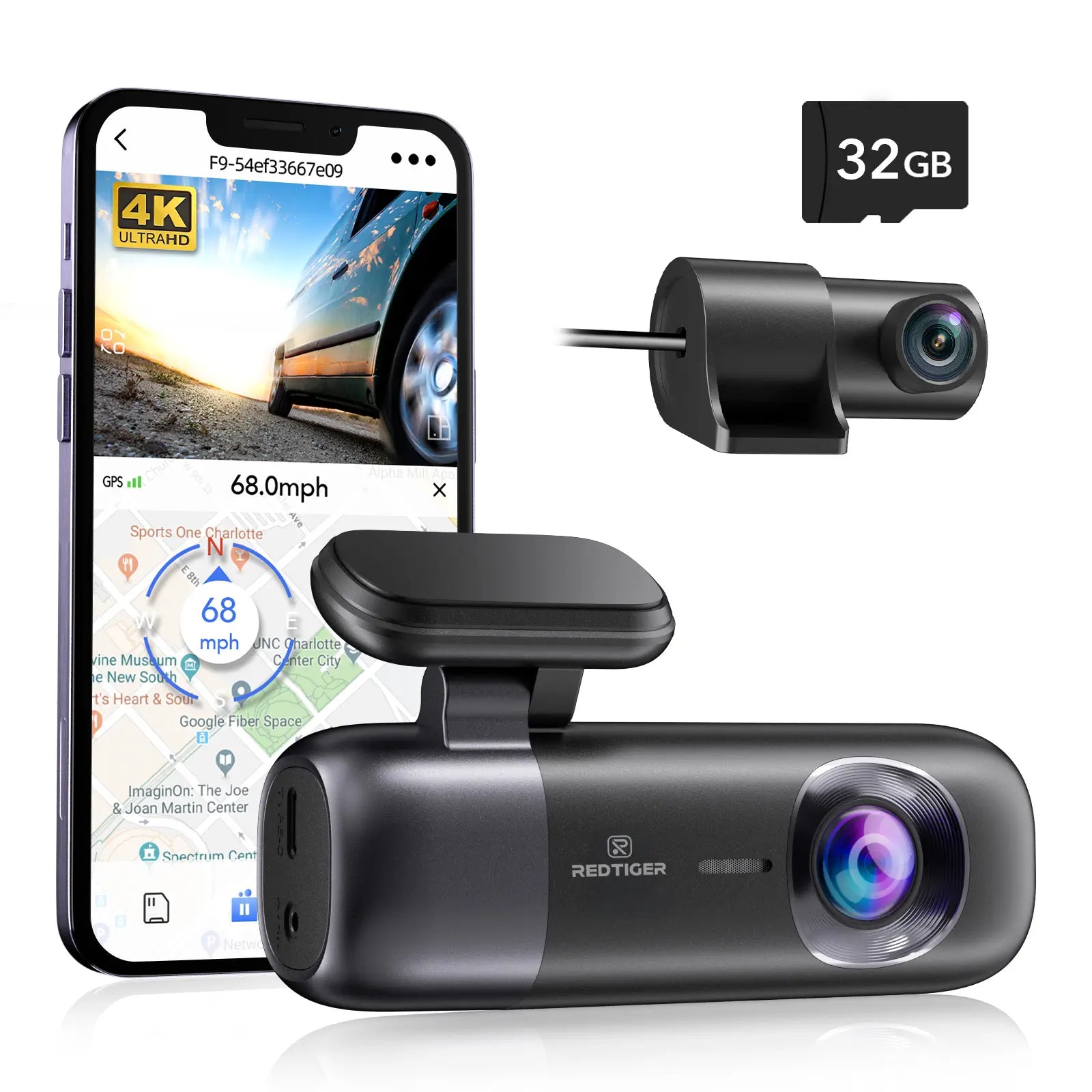 Redtiger F9 4K Dual Mini Dash Cam