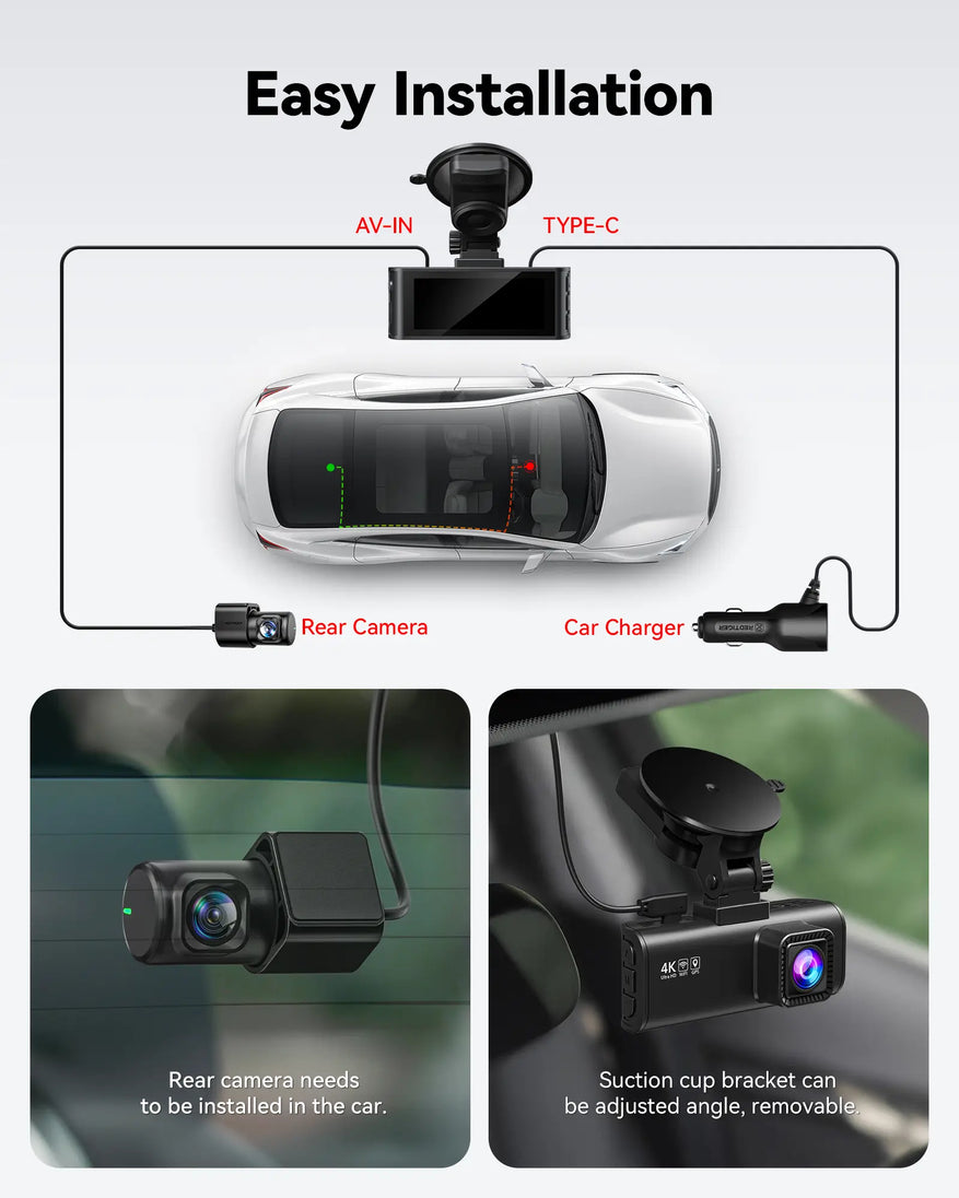 Redtiger F7NP 4K Front Rear Dash Cam