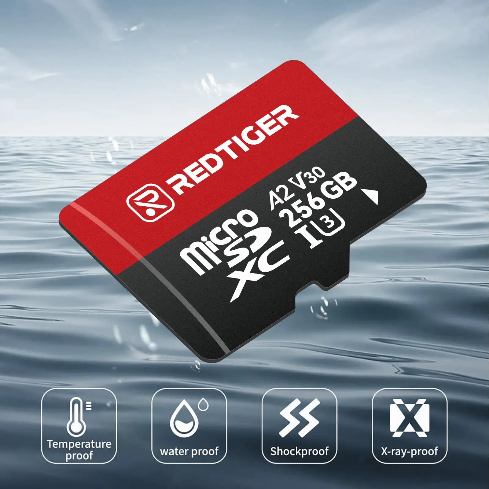 Redtiger 256GB SD Card For Dash Cam Class 10 U3