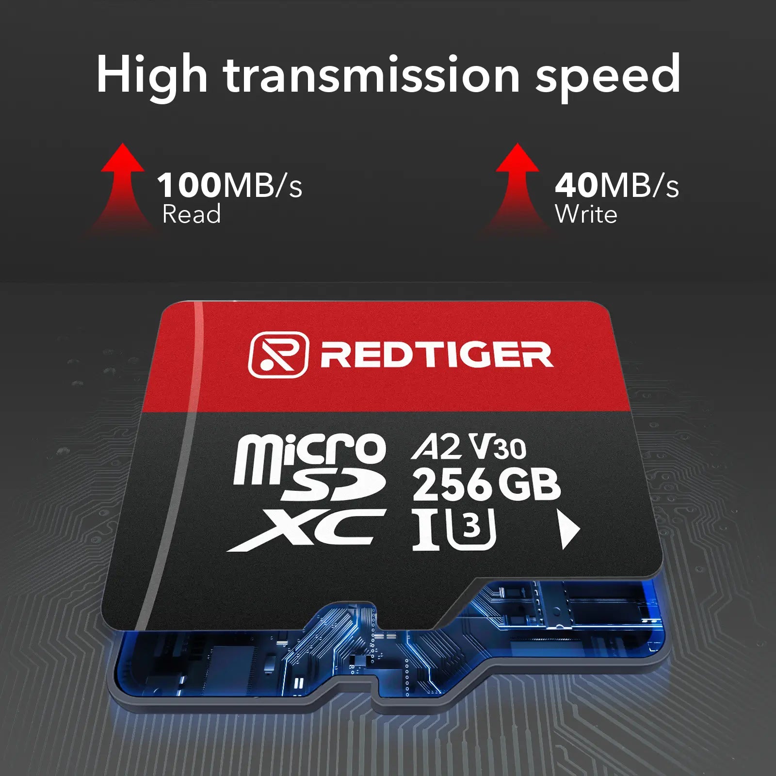 Redtiger 256GB SD Card For Dash Cam Class 10 U3